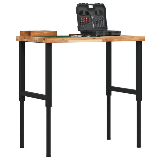 Werkbank rechthoekig 100x60x(73-99,5) cm massief acaciahout is nu te koop bij PeponiXL, paradijselijk wonen!
