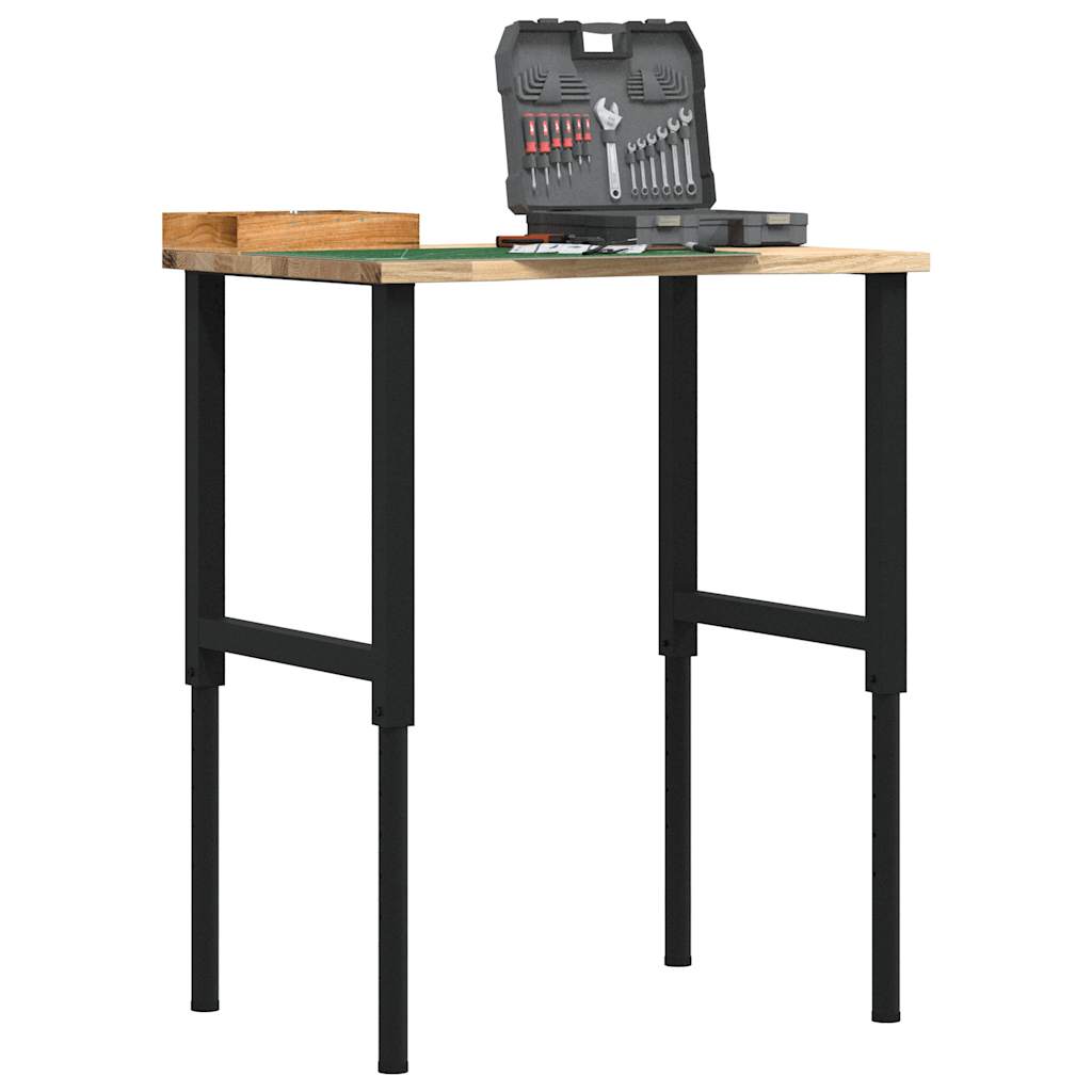 Werkbank 80x60x(71,5-98) cm massief eikenhout is nu te koop bij PeponiXL, paradijselijk wonen!
