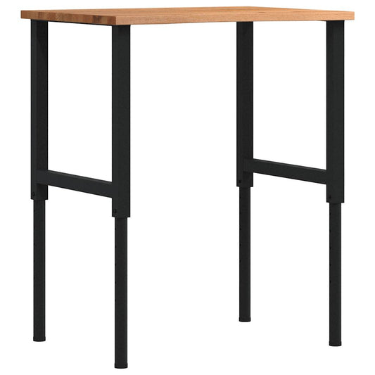 Werkbank 80x60x(71,5-98) cm eikenhout lichtbruin is nu te koop bij PeponiXL, paradijselijk wonen!
