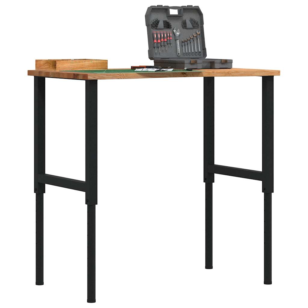 Werkbank 100x60x(71,5-98) cm eikenhout lichtbruin is nu te koop bij PeponiXL, paradijselijk wonen!