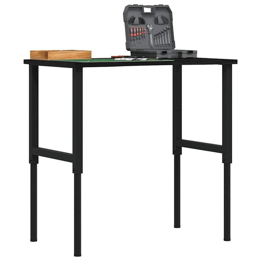 Werkbank 100x60x(71,5-98) cm eikenhout donkerbruin is nu te koop bij PeponiXL, paradijselijk wonen!