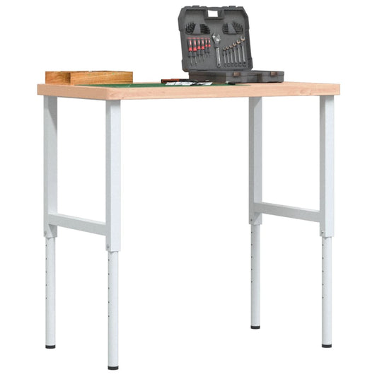 Werkbank rechthoekig 100x60x(73-99,5) cm massief beukenhout is nu te koop bij PeponiXL, paradijselijk wonen!