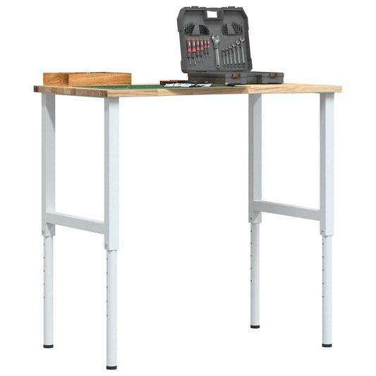 Werkbank 100x60x(71,5-98) cm massief eikenhout is nu te koop bij PeponiXL, paradijselijk wonen!