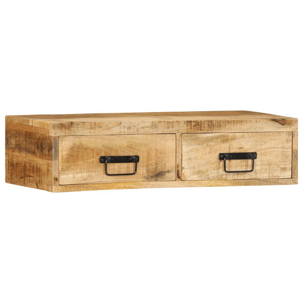 Tv-meubel wandmontage 80x30x19 cm massief ruw mangohout is nu te koop bij PeponiXL, paradijselijk wonen!