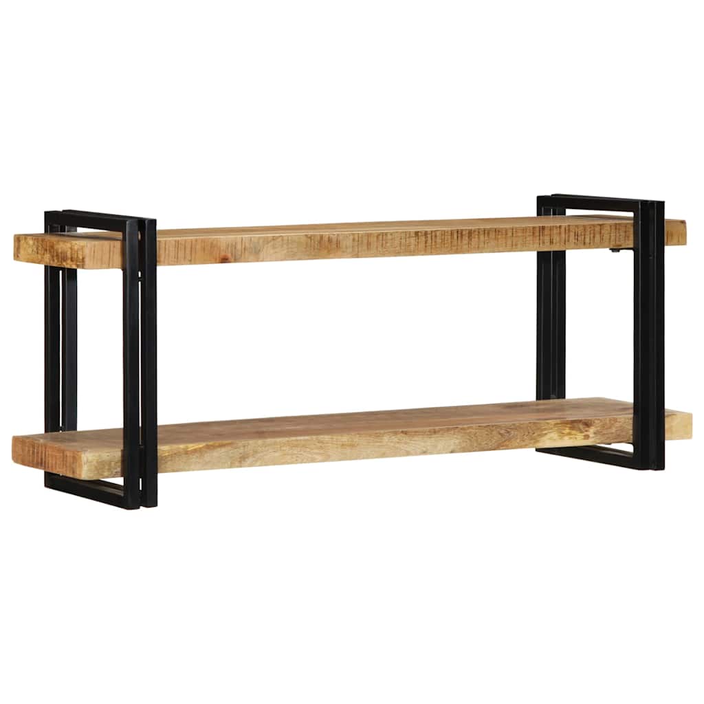 Wandschap 110x33x45 cm massief ruw mangohout is nu te koop bij PeponiXL, paradijselijk wonen!