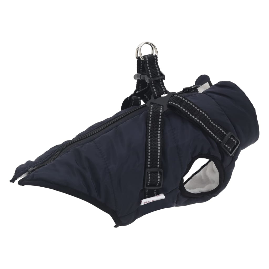 Hondenjas met harnas waterdicht reflecterend marineblauw L24 is nu te koop bij PeponiXL, paradijselijk wonen!