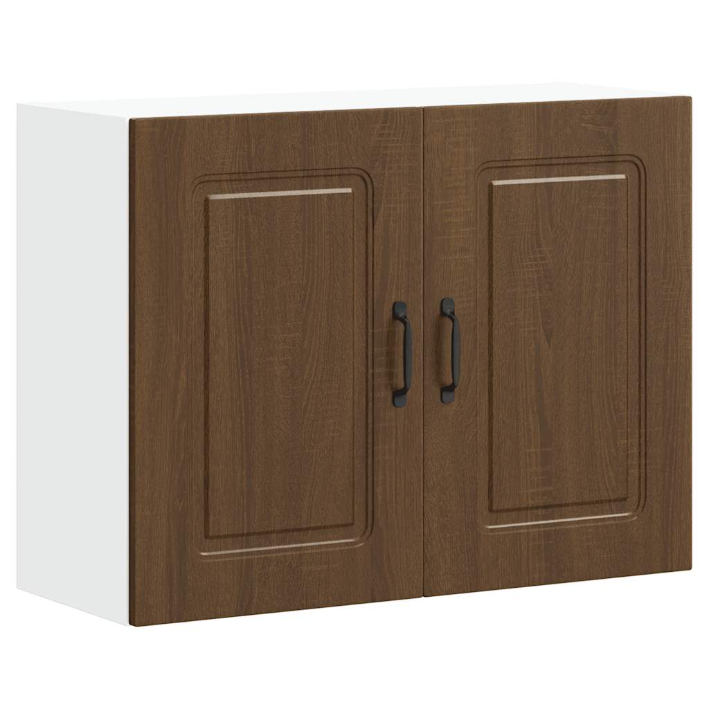 Keukenbovenkast Kalmar bewerkt hout bruin eikenkleur is nu te koop bij PeponiXL, paradijselijk wonen!
