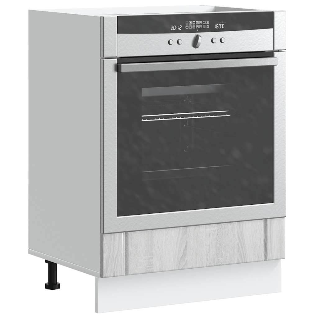 Ovenkast Lucca bewerkt hout grijs sonoma eiken is nu te koop bij PeponiXL, paradijselijk wonen!