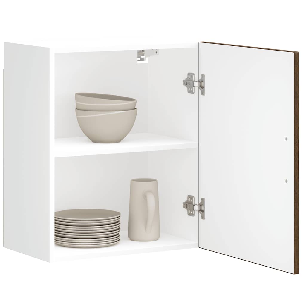 Keukenbovenkasten 2 st Porto bewerkt hout bruin eikenkleur is nu te koop bij PeponiXL, paradijselijk wonen!
