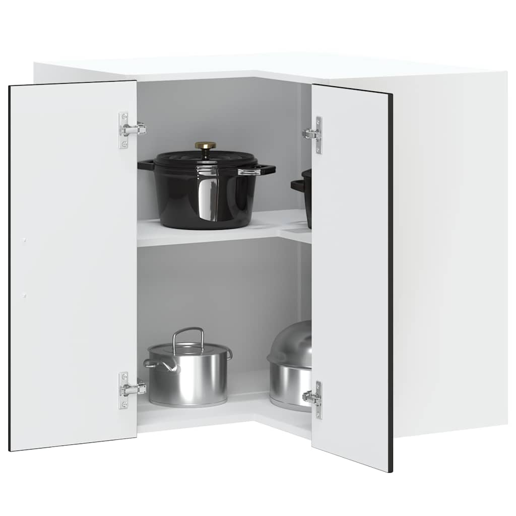 Keuken hoekkast "Porto" bewerkt hout zwart is nu te koop bij PeponiXL, paradijselijk wonen!