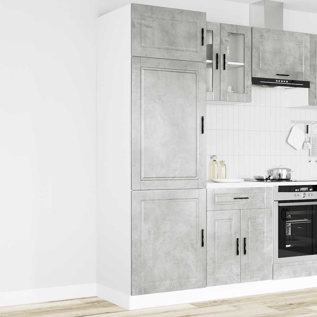 Keukenkast Porto bewerkt hout betongrijs is nu te koop bij PeponiXL, paradijselijk wonen!