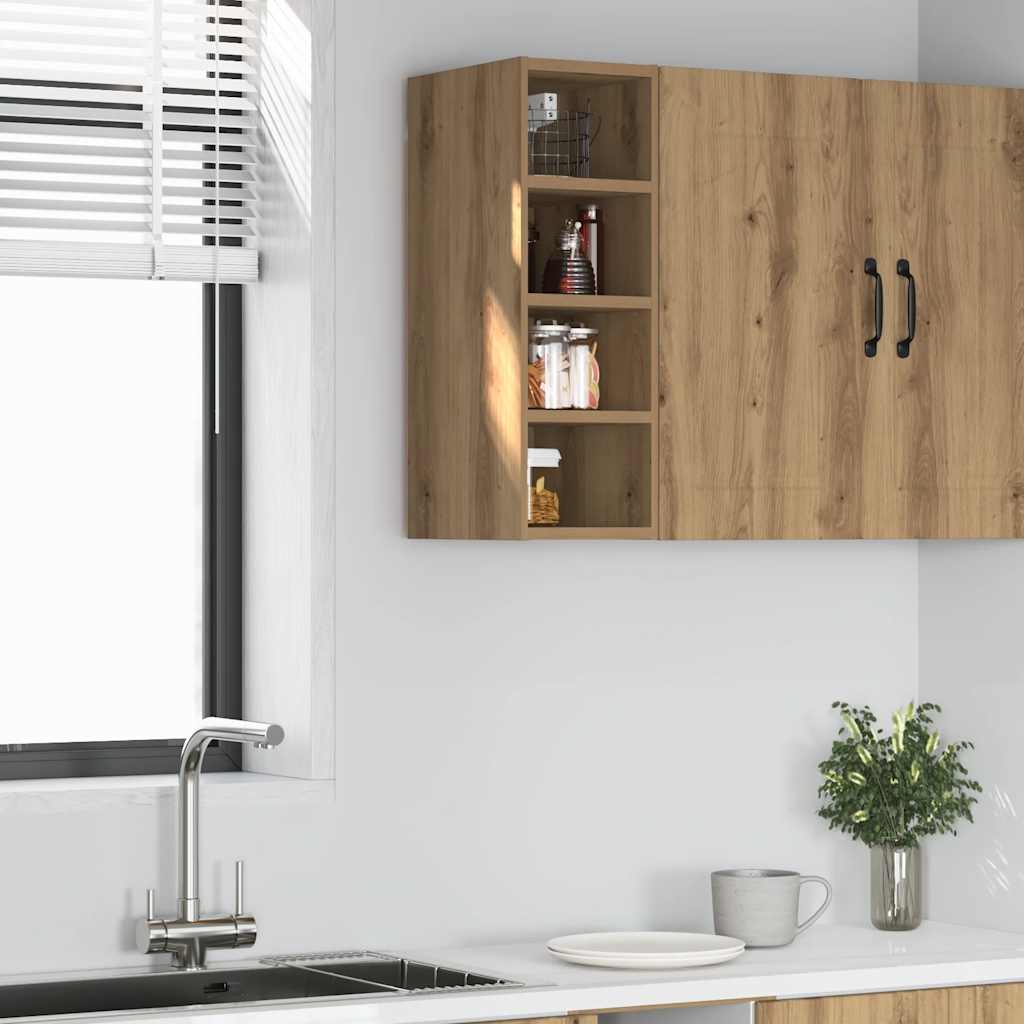 Bovenkast Riga 20x29,5x60 cm bewerkt hout artisanaal eikenkleur is nu te koop bij PeponiXL, paradijselijk wonen!
