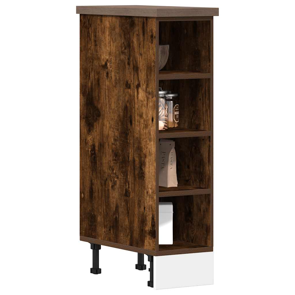 Onderkast Riga 20x44,5x81,5 cm bewerkt hout gerookt eikenkleurig is nu te koop bij PeponiXL, paradijselijk wonen!