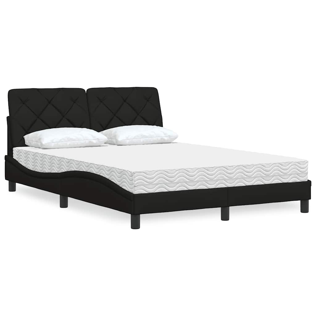 Bed met matras stof zwart 120x200 cm is nu te koop bij PeponiXL, paradijselijk wonen!