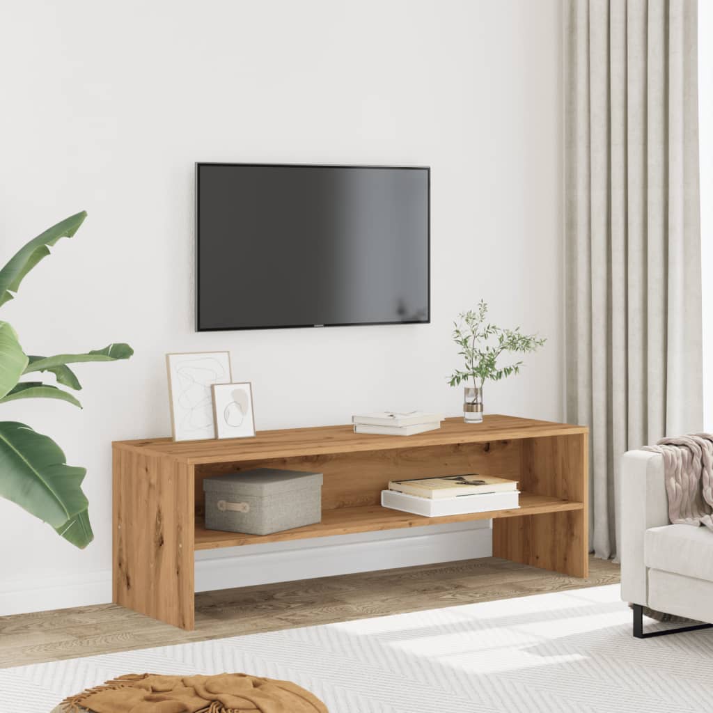 Tv-meubel 120x40x40 cm bewerkt hout artisanaal eikenkleurig is nu te koop bij PeponiXL, paradijselijk wonen!