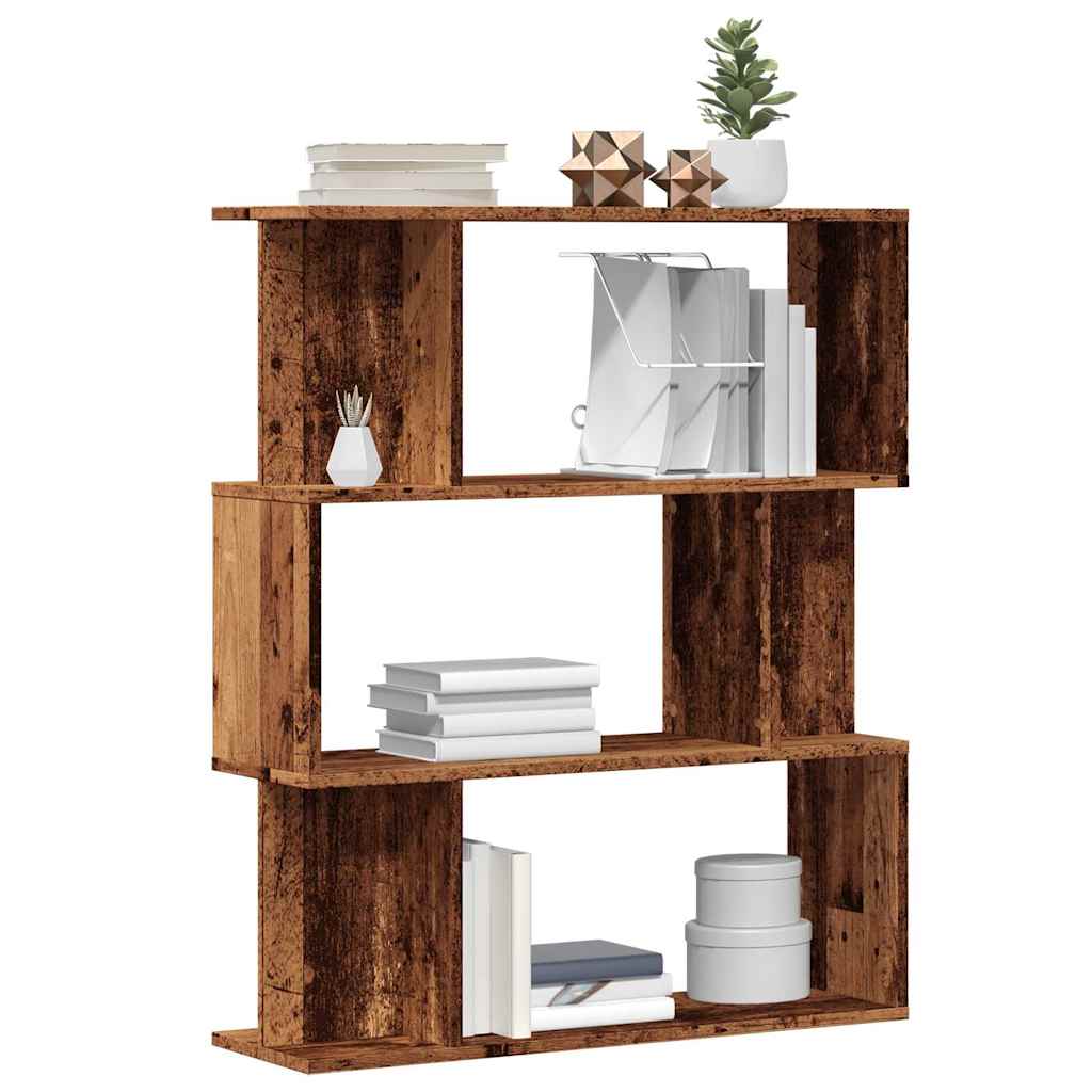 Boekenkast 80x24x96 cm bewerkt hout oud houtkleurig is nu te koop bij PeponiXL, paradijselijk wonen!