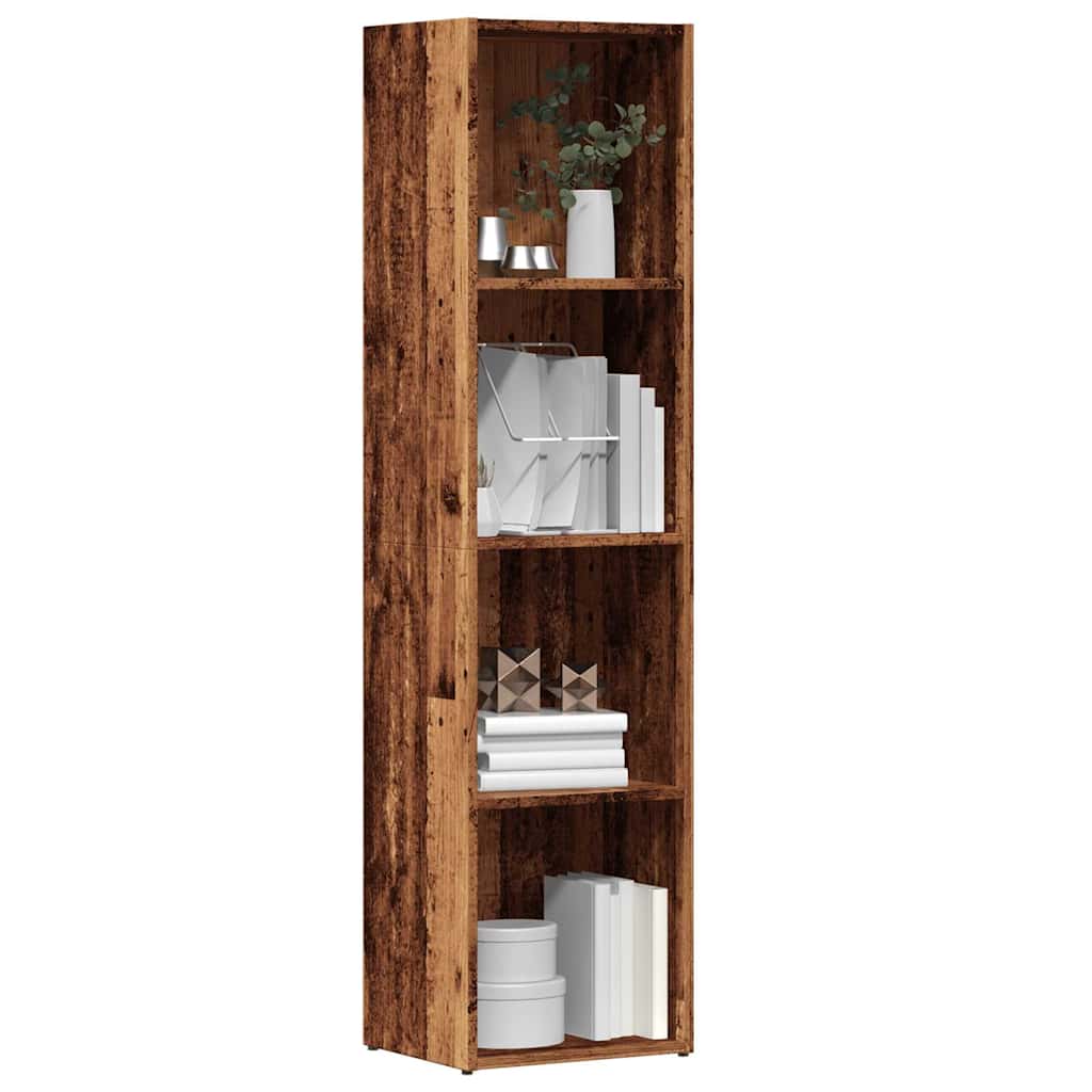 Boekenkast oud houten 36x30x143 cm bewerkt hout is nu te koop bij PeponiXL, paradijselijk wonen!
