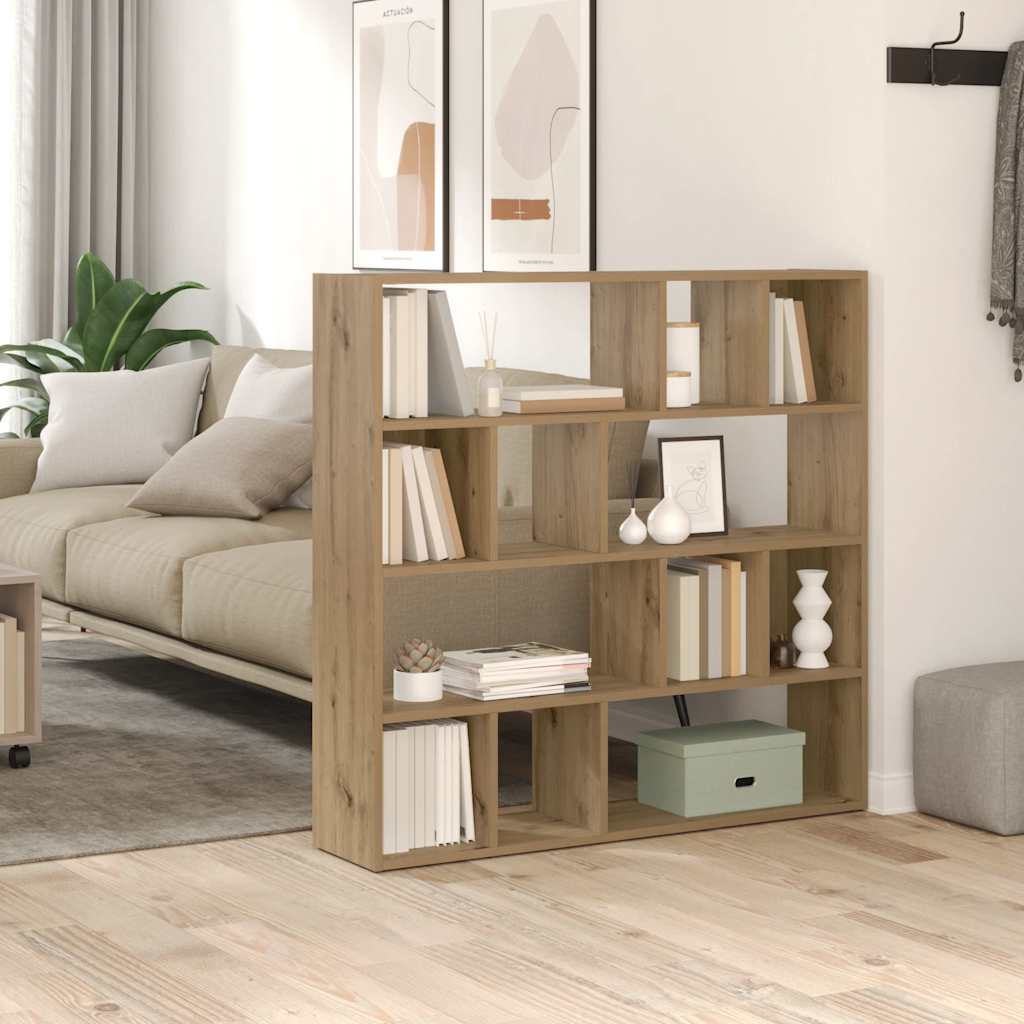 Boekenkast/kamerscherm 105x24x102 cm artisanaal eikenkleur is nu te koop bij PeponiXL, paradijselijk wonen!