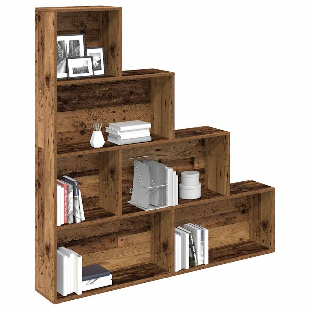 Boekenkast 157x24x160 cm bewerkt hout oud houtkleurig is nu te koop bij PeponiXL, paradijselijk wonen!