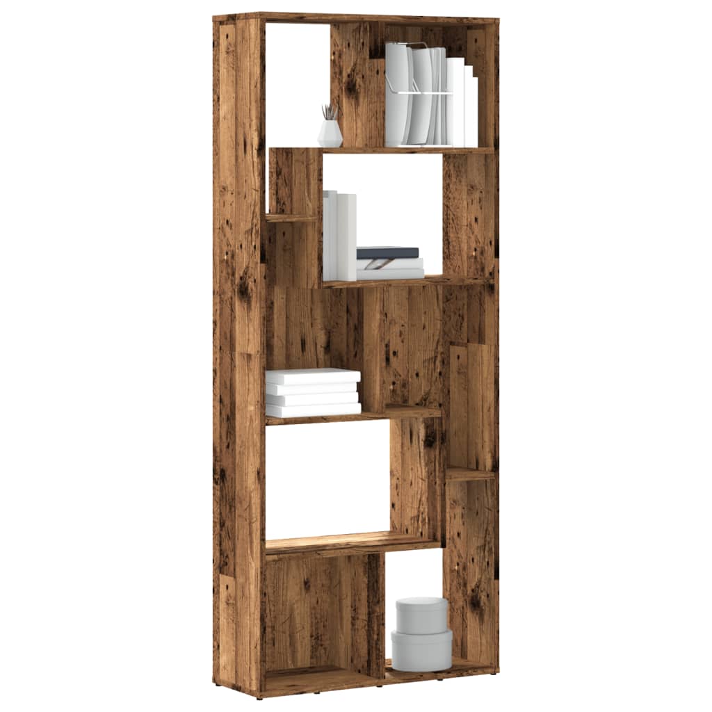 Boekenkast 67x24x161 cm bewerkt hout oud houtkleurig is nu te koop bij PeponiXL, paradijselijk wonen!