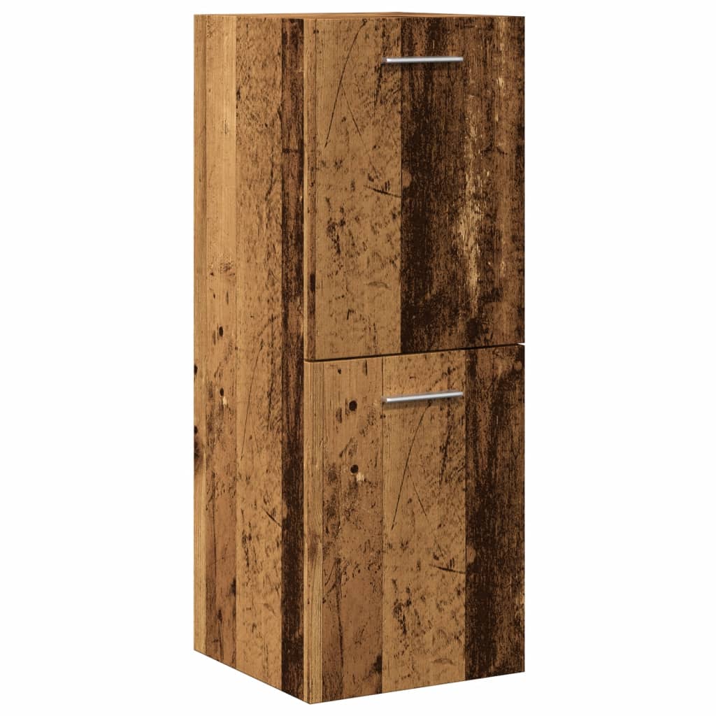 Badkamerwandkast 30x30x80 cm bewerkt hout oud houtkleurig is nu te koop bij PeponiXL, paradijselijk wonen!