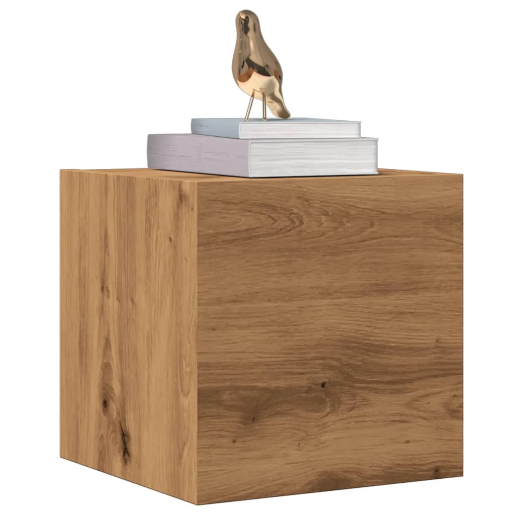 Tv-wandmeubel 30,5x30x30 cm artisanaal eikenkleurig is nu te koop bij PeponiXL, paradijselijk wonen!