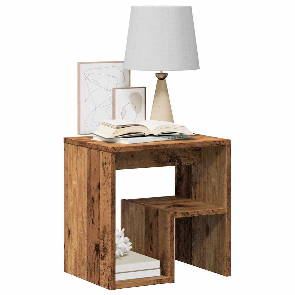 Nachtkastje 40x30x40 cm bewerkt hout oud houtkleurig is nu te koop bij PeponiXL, paradijselijk wonen!