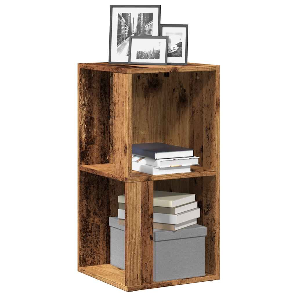 Hoekkast 33x33x67 cm bewerkt hout oud houtkleurig is nu te koop bij PeponiXL, paradijselijk wonen!