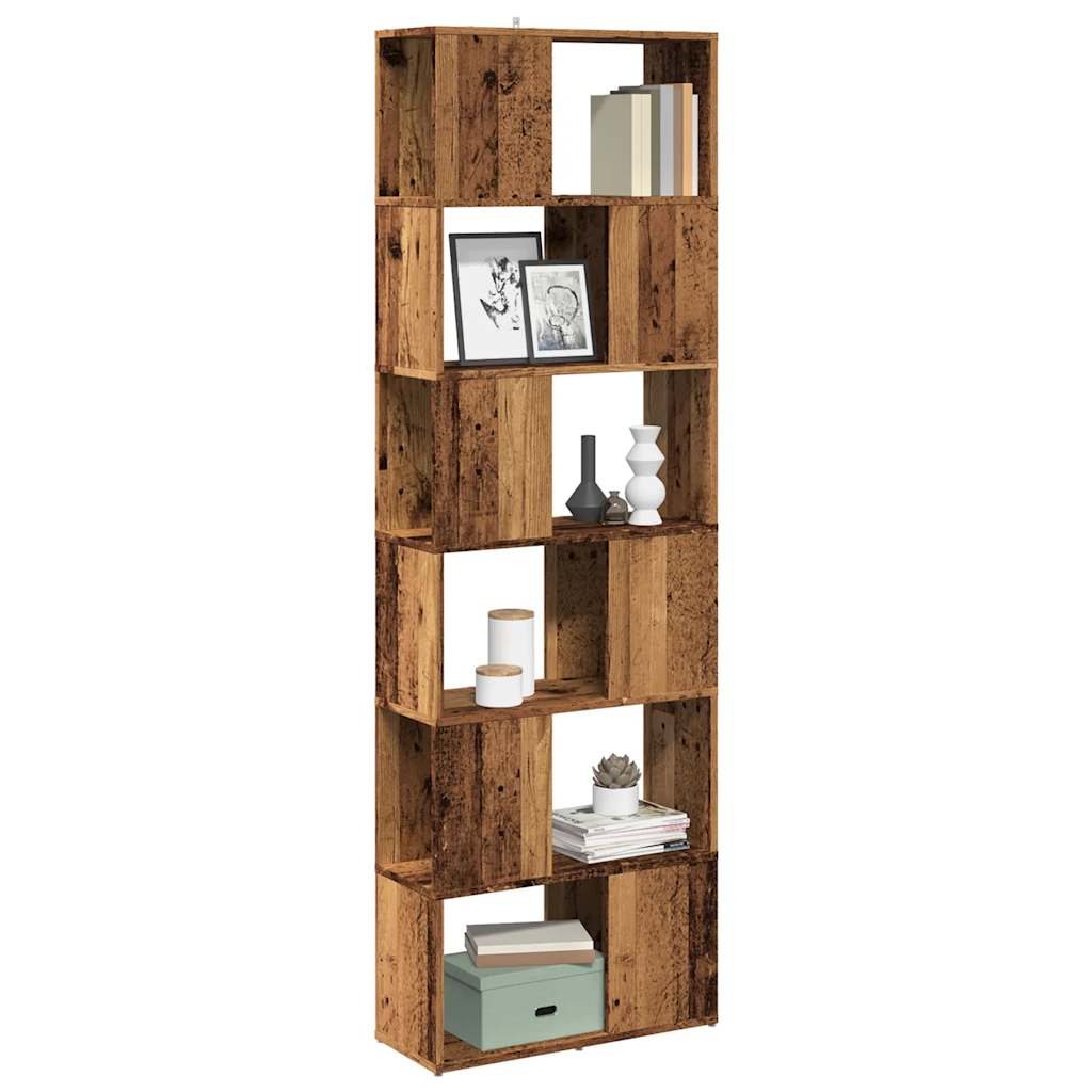 Boekenkast/kamerscherm 60x24x186 cm oud houtkleurig is nu te koop bij PeponiXL, paradijselijk wonen!