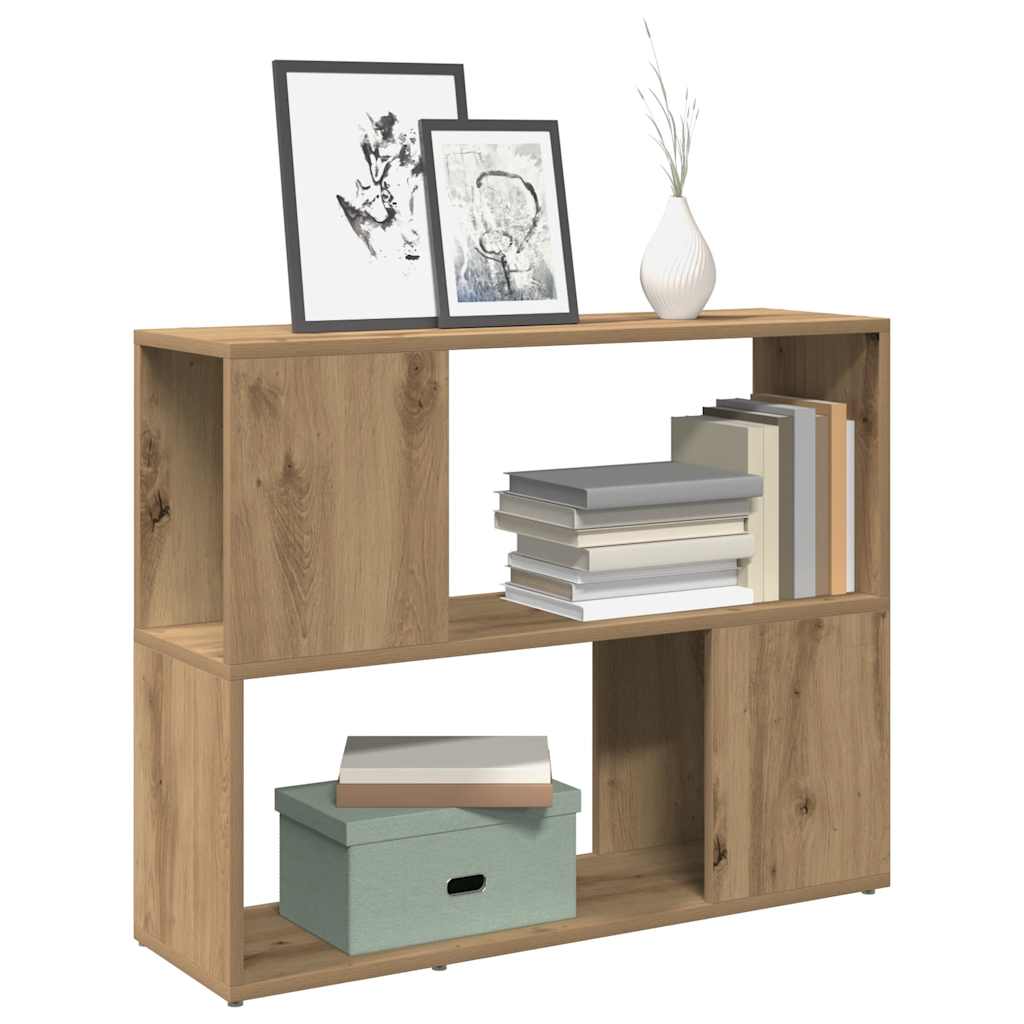 Boekenkast/kamerscherm 80x24x63 cm artisanaal eikenkleur is nu te koop bij PeponiXL, paradijselijk wonen!