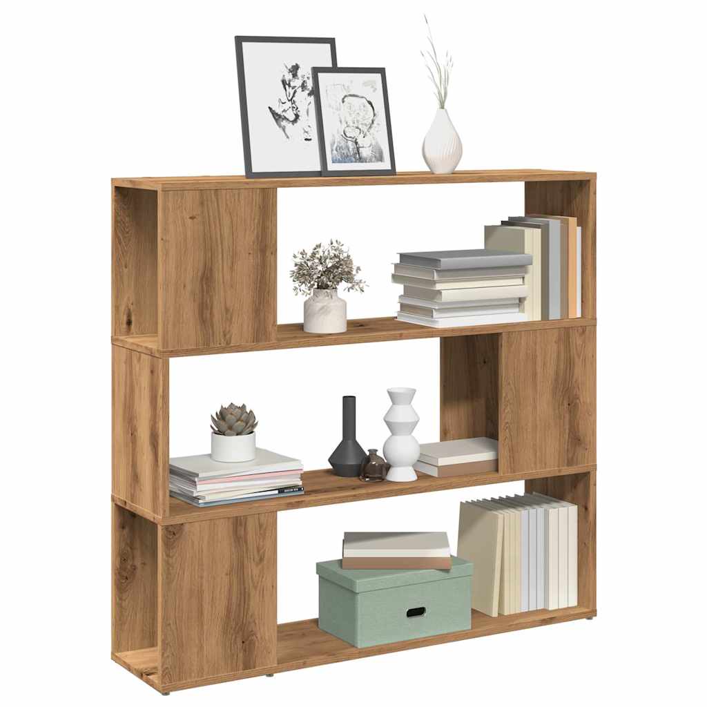 Boekenkast/kamerscherm 100x24x94 cm artisanaal eikenkleur is nu te koop bij PeponiXL, paradijselijk wonen!