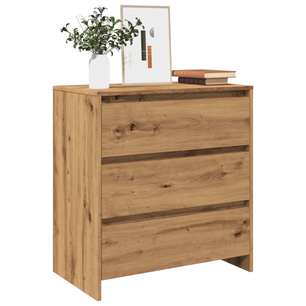 Dressoir 70x41x75 cm bewerkt hout artisanaal eikenkleur is nu te koop bij PeponiXL, paradijselijk wonen!