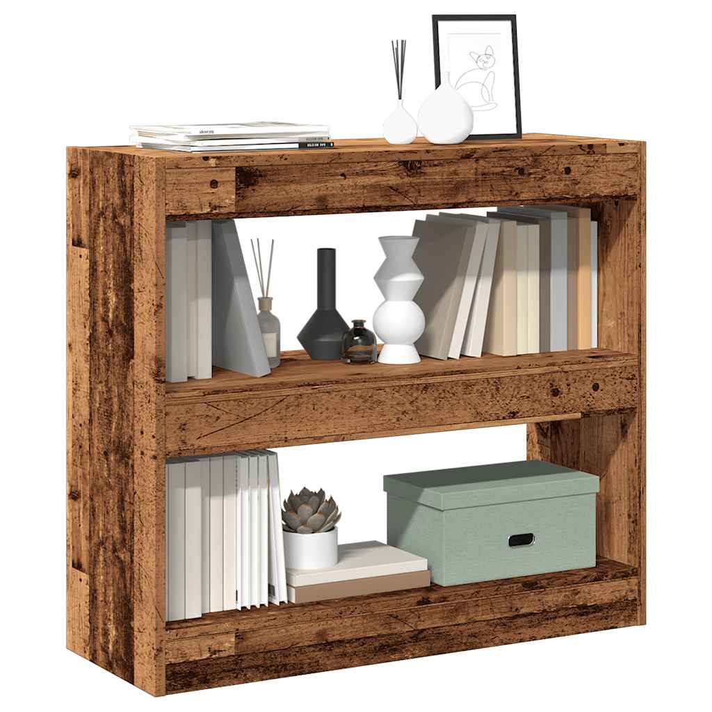 Boekenkast/kamerscherm 80x30x72 cm oud houtkleurig is nu te koop bij PeponiXL, paradijselijk wonen!