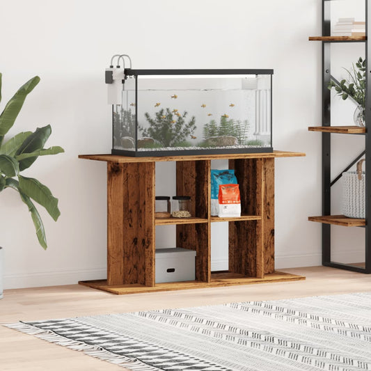 Aquariumstandaard 100x40x60 cm bewerkt hout oud houtkleurig is nu te koop bij PeponiXL, paradijselijk wonen!
