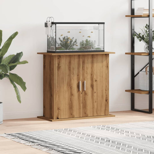 Aquariumstandaard Artisan Eikenhout 81x36x73 cm Bewerkt Hout is nu te koop bij PeponiXL, paradijselijk wonen!