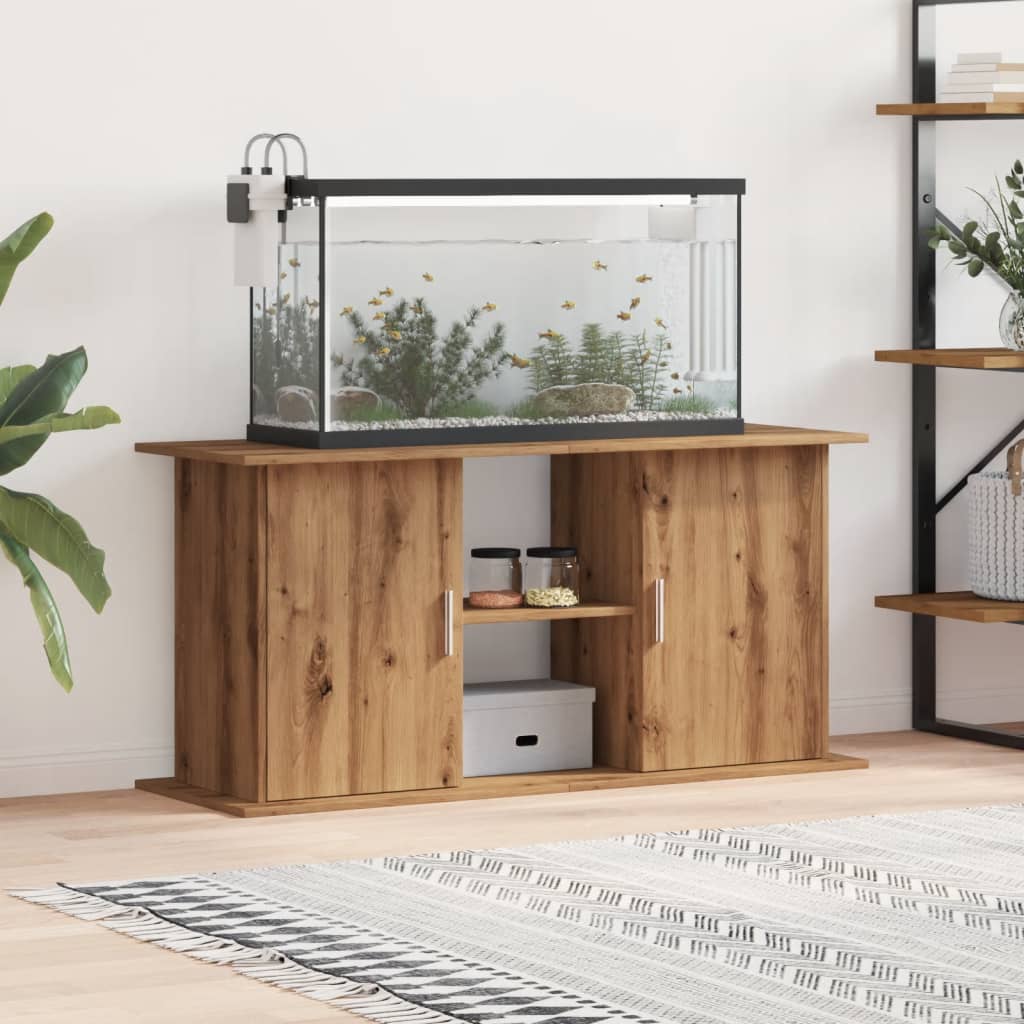 Aquariumstandaard Artisan Eikenhout 121x41x58 cm Bewerkt Hout is nu te koop bij PeponiXL, paradijselijk wonen!