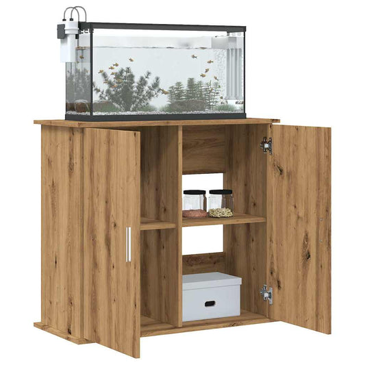 Aquariumstandaard Artisan Eikenhout 81x36x73 cm Bewerkt Hout is nu te koop bij PeponiXL, paradijselijk wonen!