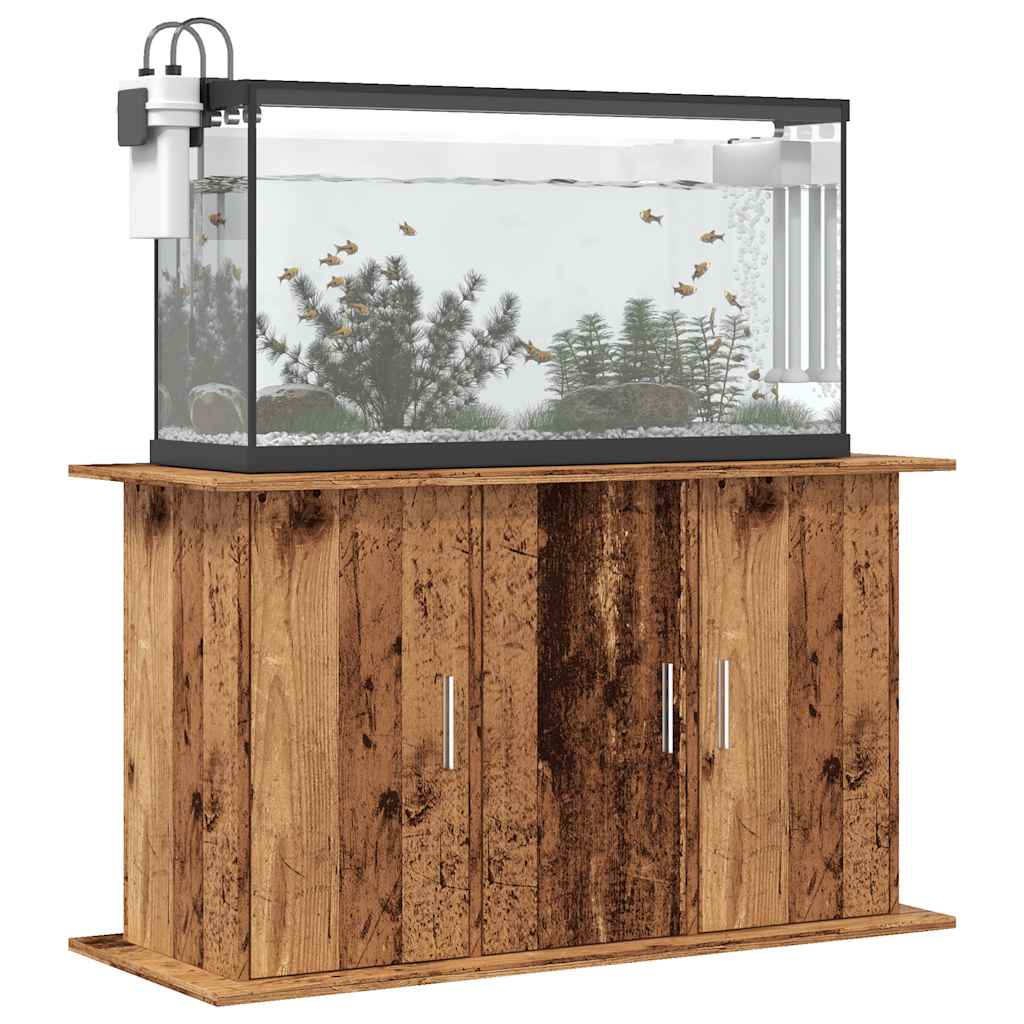 Aquariumstandaard 101x41x58 cm bewerkt hout oud houtkleurig is nu te koop bij PeponiXL, paradijselijk wonen!