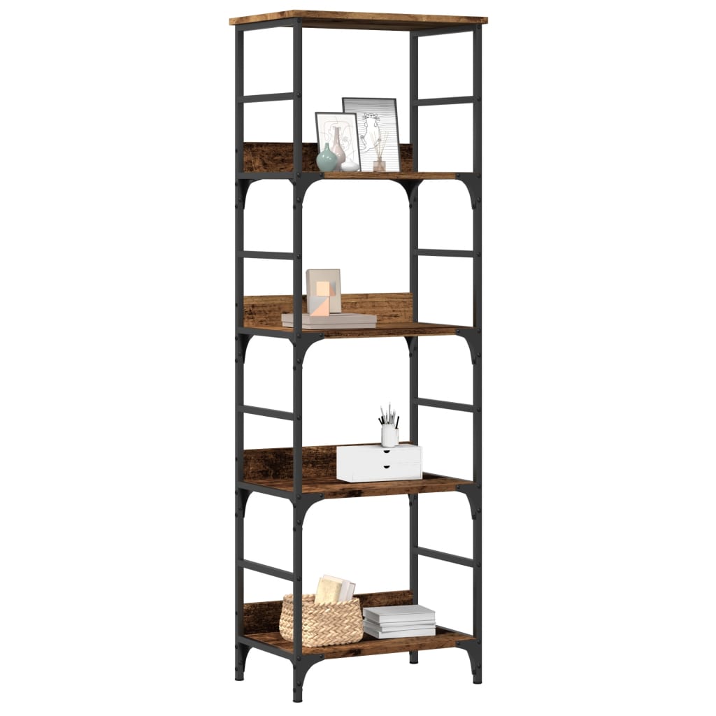 Boekenkast 50x33x153 cm bewerkt hout oud houtkleurig is nu te koop bij PeponiXL, paradijselijk wonen!