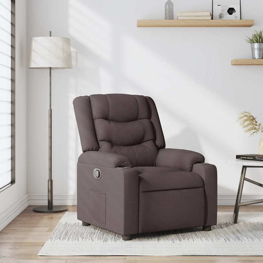 Fauteuil verstelbaar stof donkerbruin is nu te koop bij PeponiXL, paradijselijk wonen!