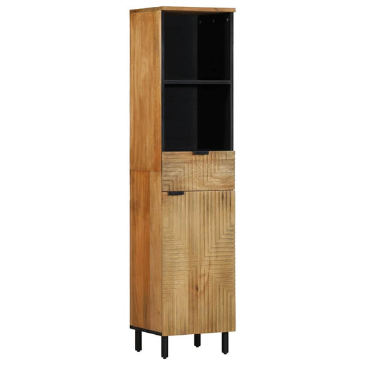 Badkamerkast 38x33x160 cm massief mango bruin is nu te koop bij PeponiXL, paradijselijk wonen!