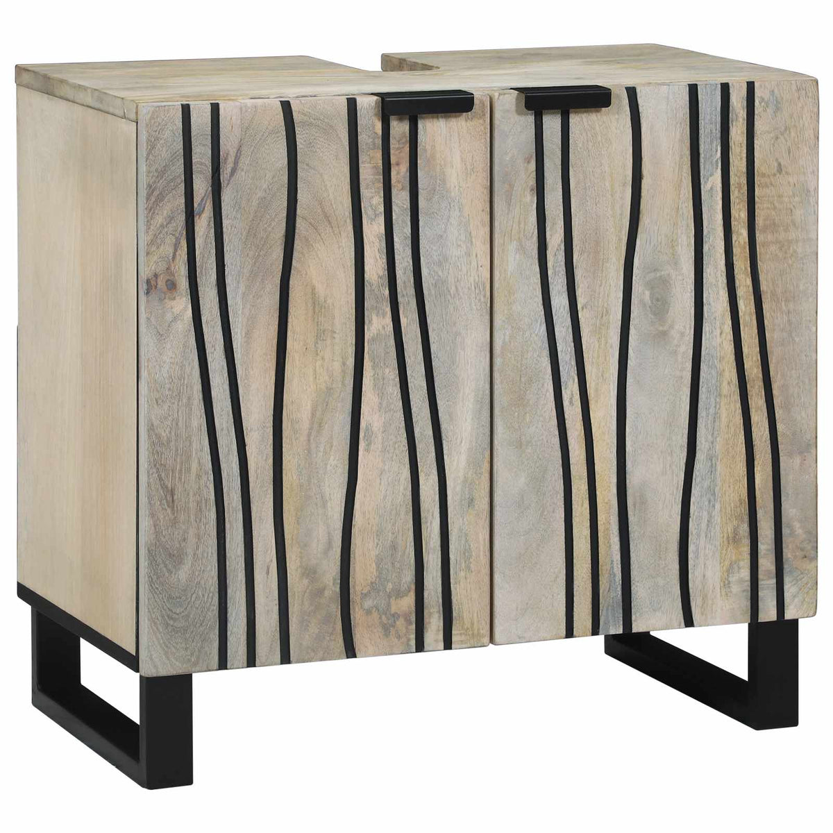 Badkamertenk te kast met plank Wit 62 x 33 x 58 cm Bewerkt hout is nu te koop bij PeponiXL, paradijselijk wonen!