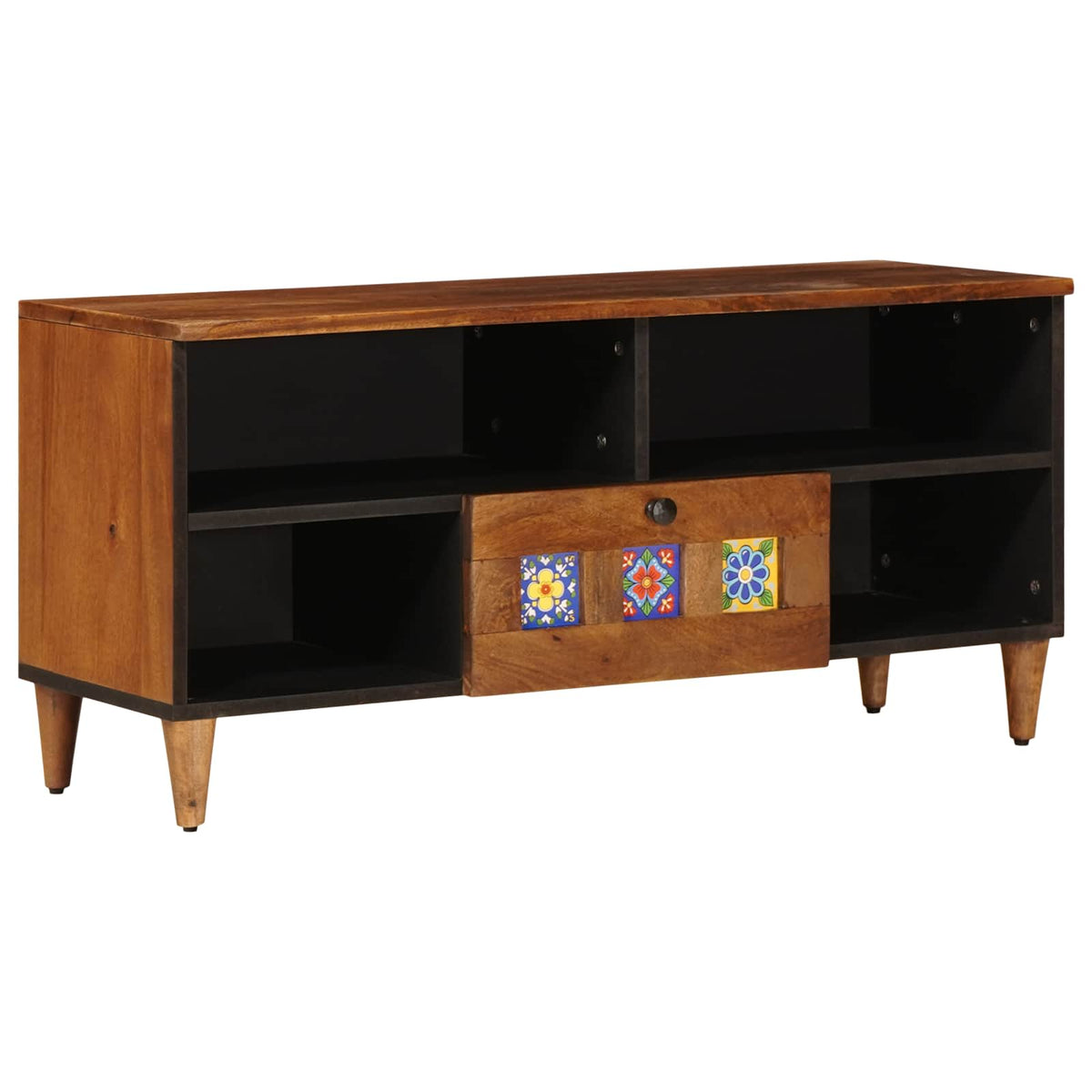 TV-kast Walnotenhout 100 x 33 x 46 cm Massief Mango Hout is nu te koop bij PeponiXL, paradijselijk wonen!
