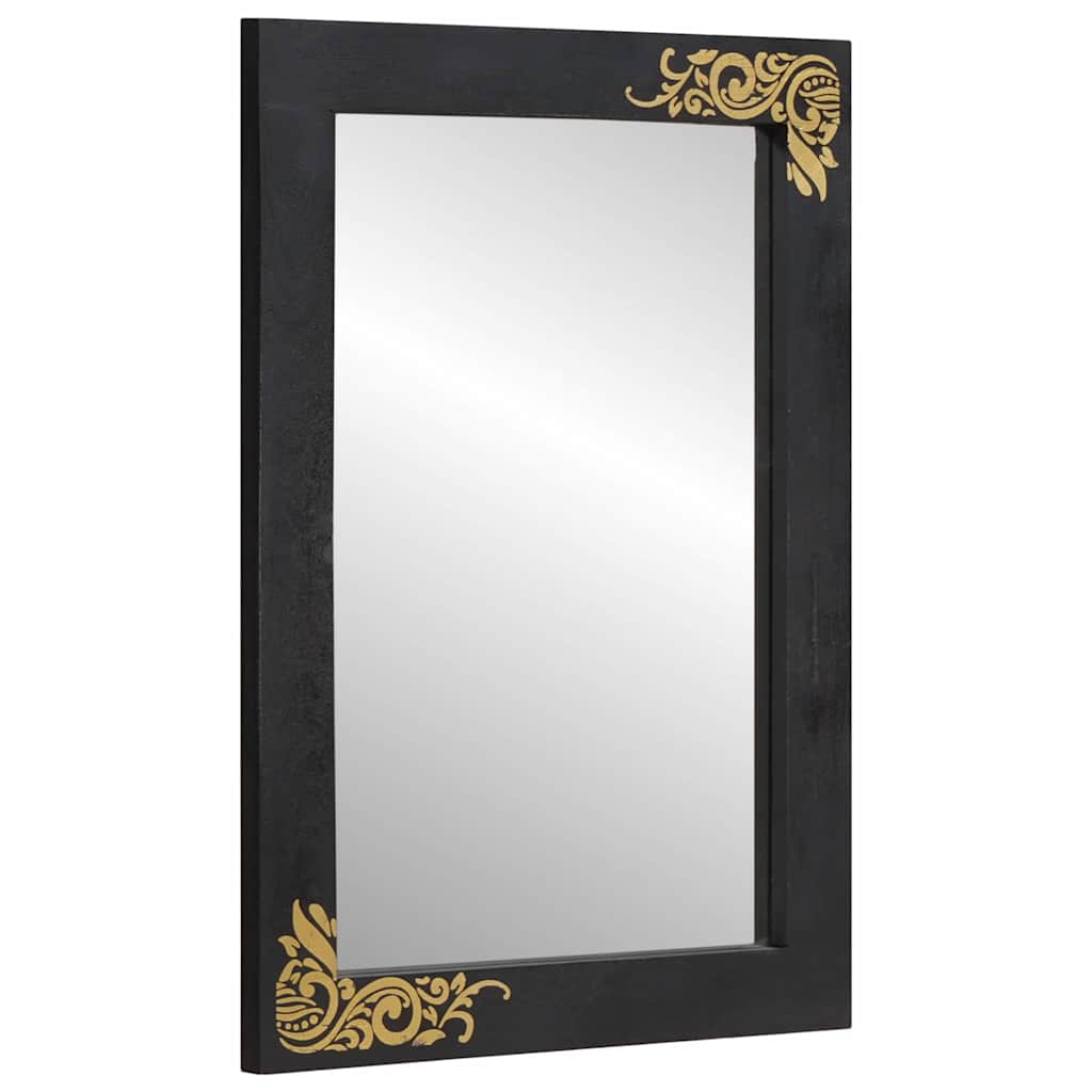 Badkamer Spiegel met spiegel Zwart en Zilver 70 x 50 x 2,5 cm is nu te koop bij PeponiXL, paradijselijk wonen!