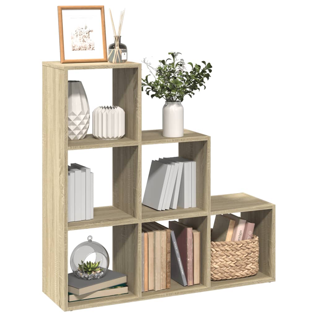 Kamerscherm / boekenkast 3-laags 99x29x99 cm hout sonoma eiken is nu te koop bij PeponiXL, paradijselijk wonen!