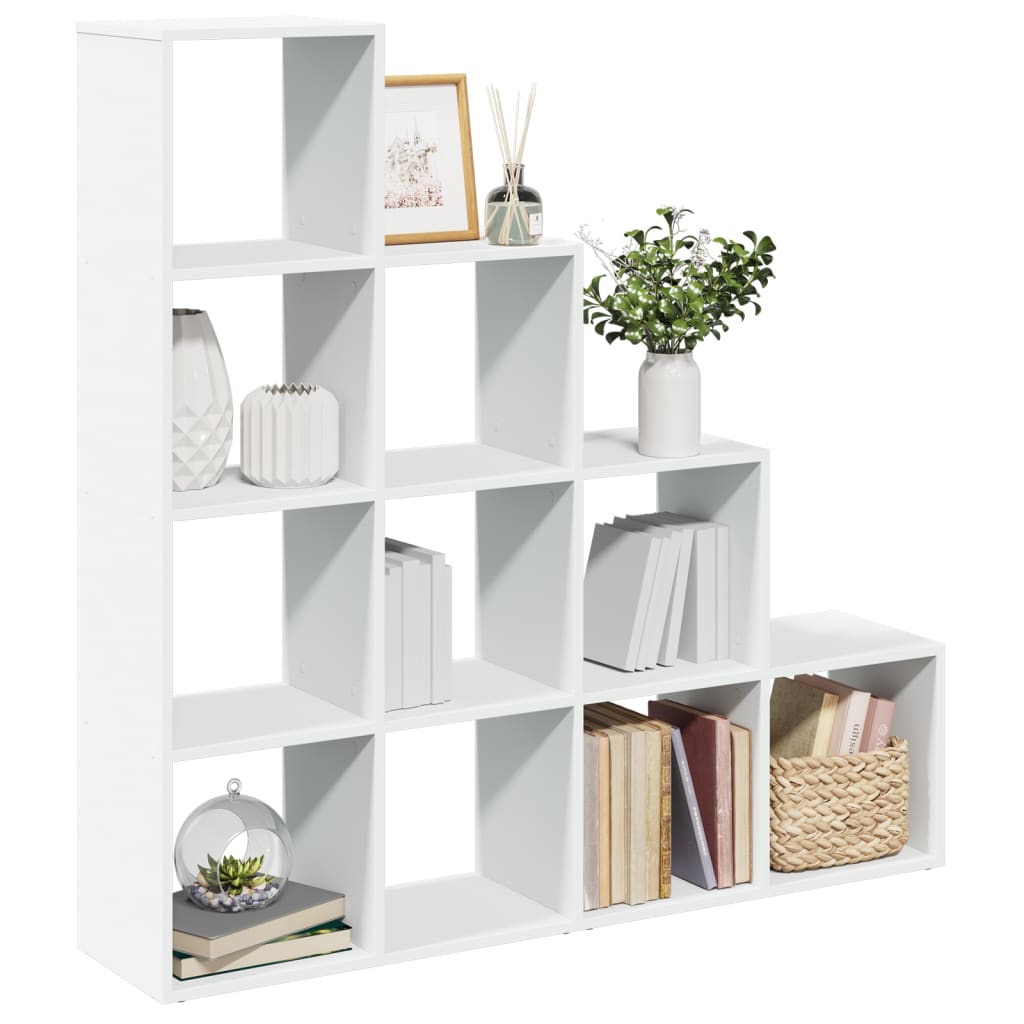 Kamerscherm / boekenkast 4-laags 131,5x29x131,5 cm hout wit is nu te koop bij PeponiXL, paradijselijk wonen!