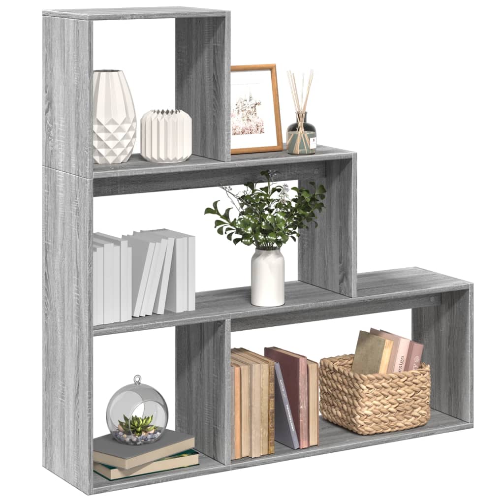 Kamerscherm / boekenkast 123x29x123 cm hout grijs sonoma is nu te koop bij PeponiXL, paradijselijk wonen!