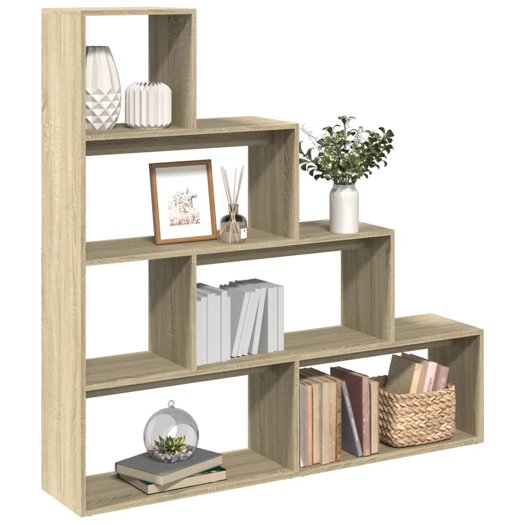 Kamerscherm / boekenkast 143,5x29x143,5 cm hout sonoma eiken is nu te koop bij PeponiXL, paradijselijk wonen!