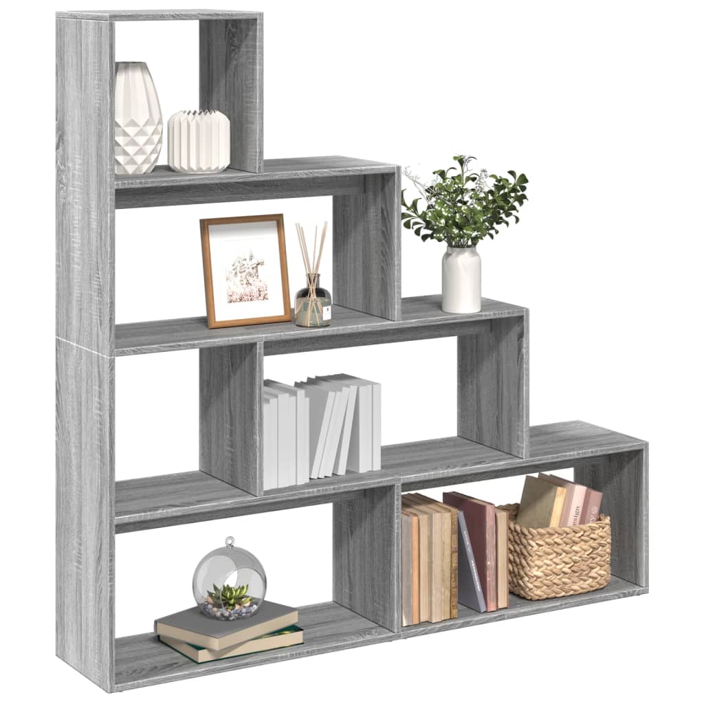 Kamerscherm / boekenkast 143,5x29x143,5 cm hout grijs sonoma is nu te koop bij PeponiXL, paradijselijk wonen!