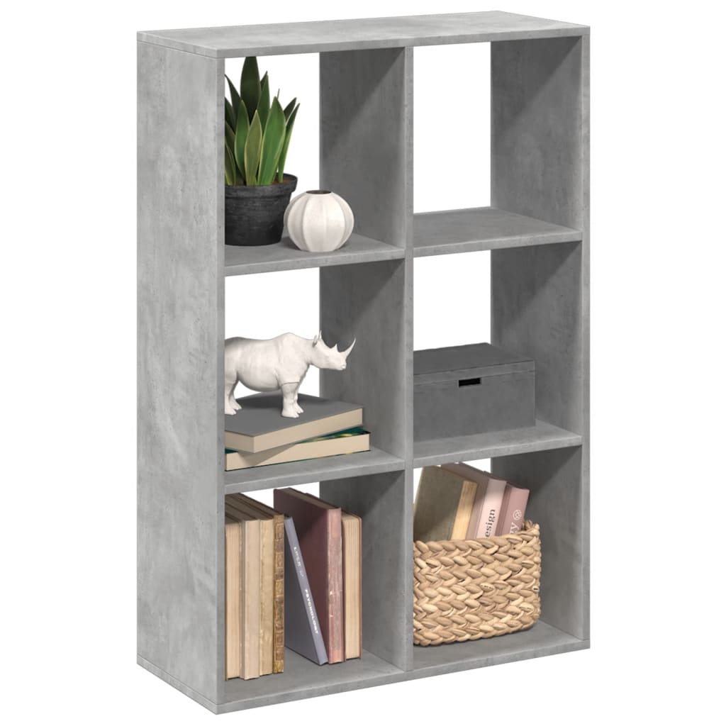 Kamerscherm / boekenkast 69,5x29x103,5 cm hout betongrijs is nu te koop bij PeponiXL, paradijselijk wonen!